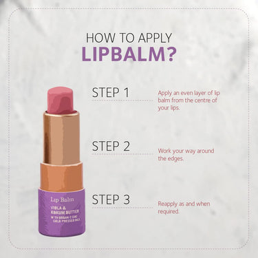 SoulTree Ayurvedic Lip Balm with Viola & Kokum Butter – Nourishing, Softening, and Moisturizing for Smooth, Supple Lips – 3.5g